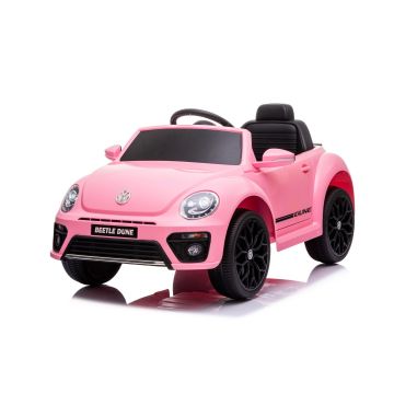 Volkswagen sähköauto Beetle Dune kaukosäätimellä 12V vaaleanpunainen
