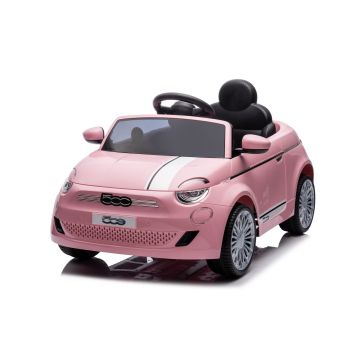 Fiat 500e Sähköauto Lapsille Kauko-ohjauksella - Pinkki